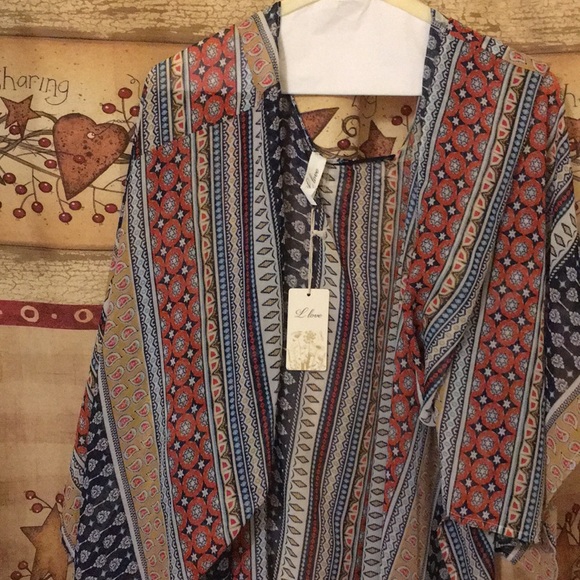 Net women’s new long kimono size large - Picture 5 of 12